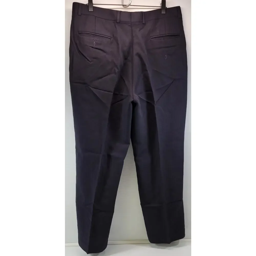 CB) Bill Blass Menswear Men's Suit Pants Black Pleated Trousers 34.5